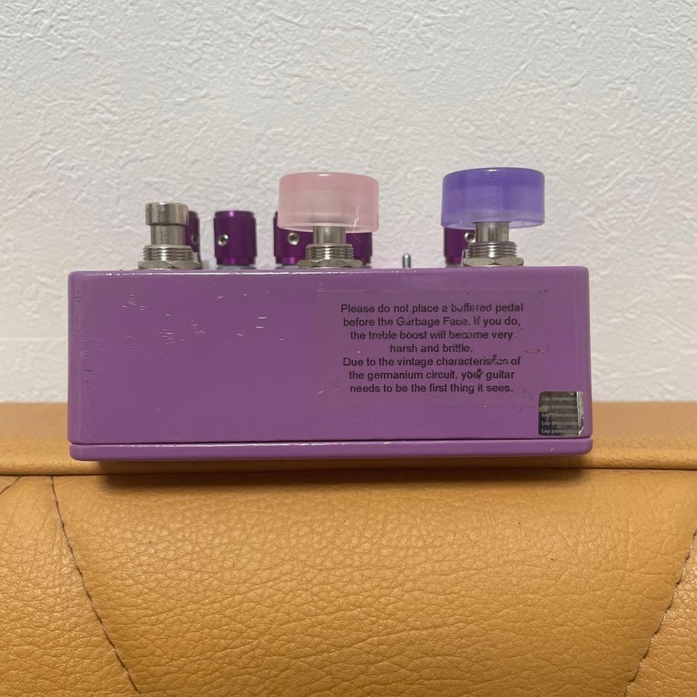 Garbage Face Fuzz Boost Guitar Effect Pedal Pink with Box