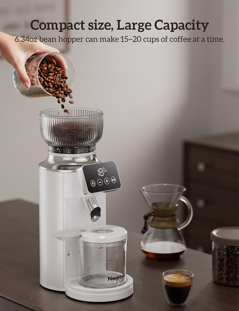 Versatile Burr Coffee Grinder with 30 Precision Settings for Perfect Brews