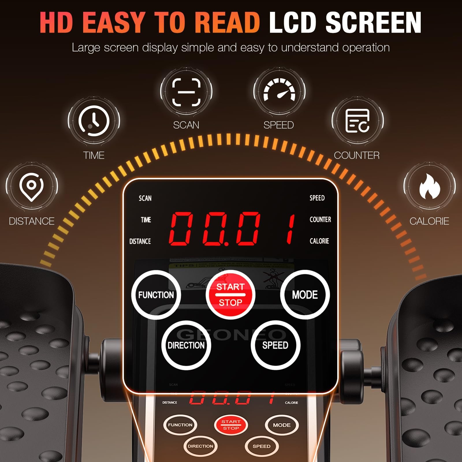 Under Desk Elliptical Machine, Electric Ellipse Leg Exerciser for Senior, Qui...