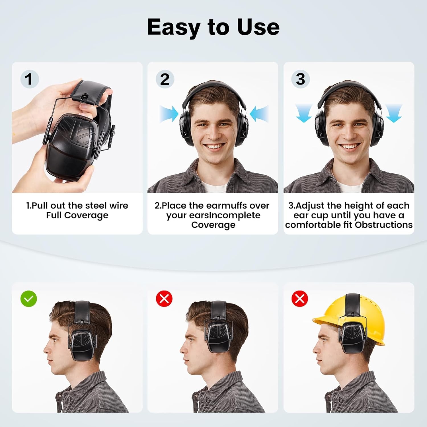 Professional Shooting Ear Muffs SNR 35dB Noise Reduction Hearing Protection