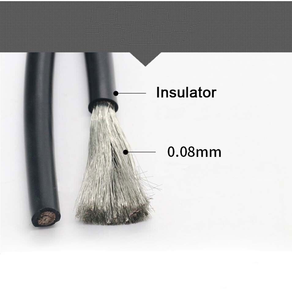 Ultra-Thin 0.08mm Flexible Silicone Cable, 10-20 AWG, High-Temp Resistant Wire