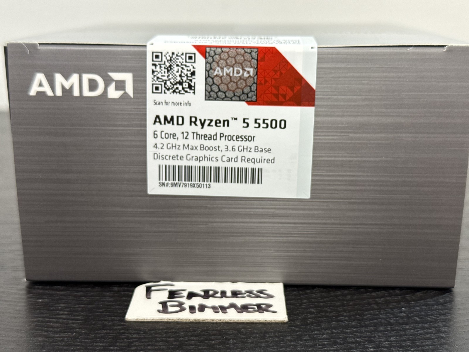 AMD Ryzen 5 5500 6-Core 12 Thread 3.6 GHz Socket AM4 65W Desktop CPU Processor