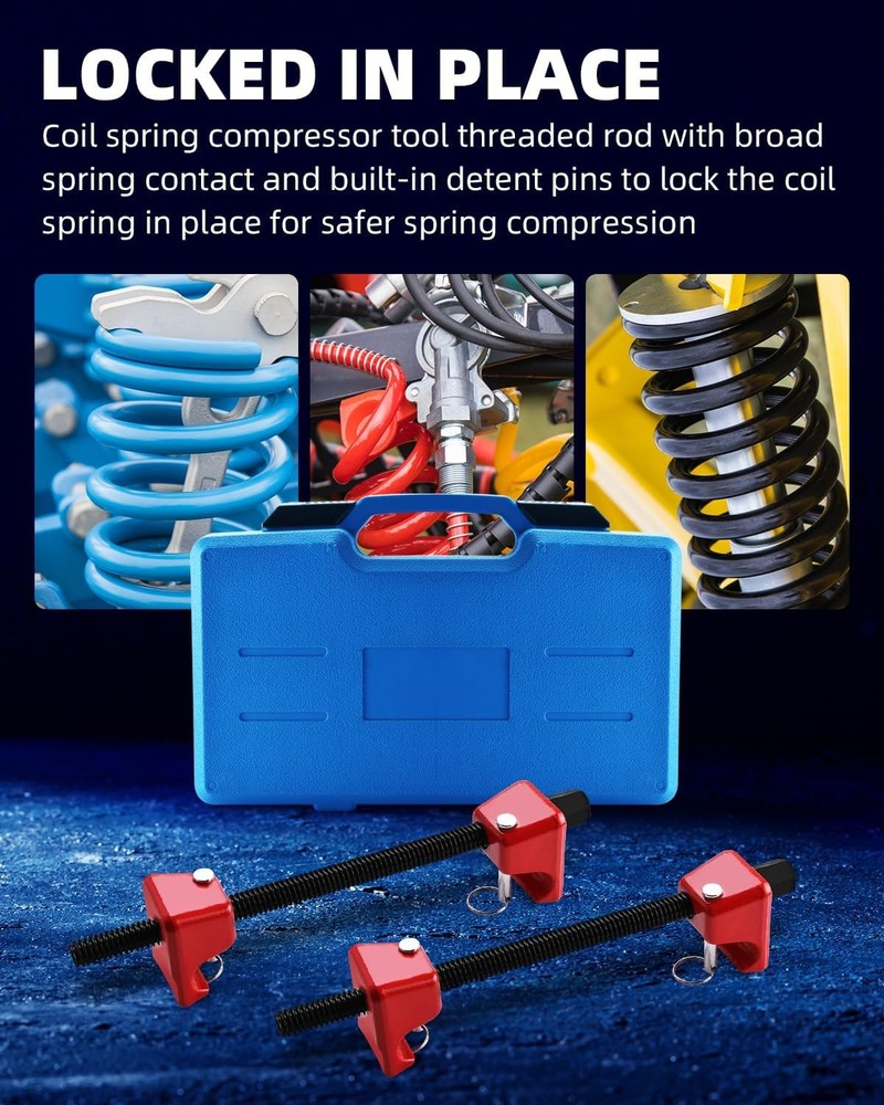 2Pcs Coil Spring Compressor Tool Set Strut Remover Installer Suspension Tool