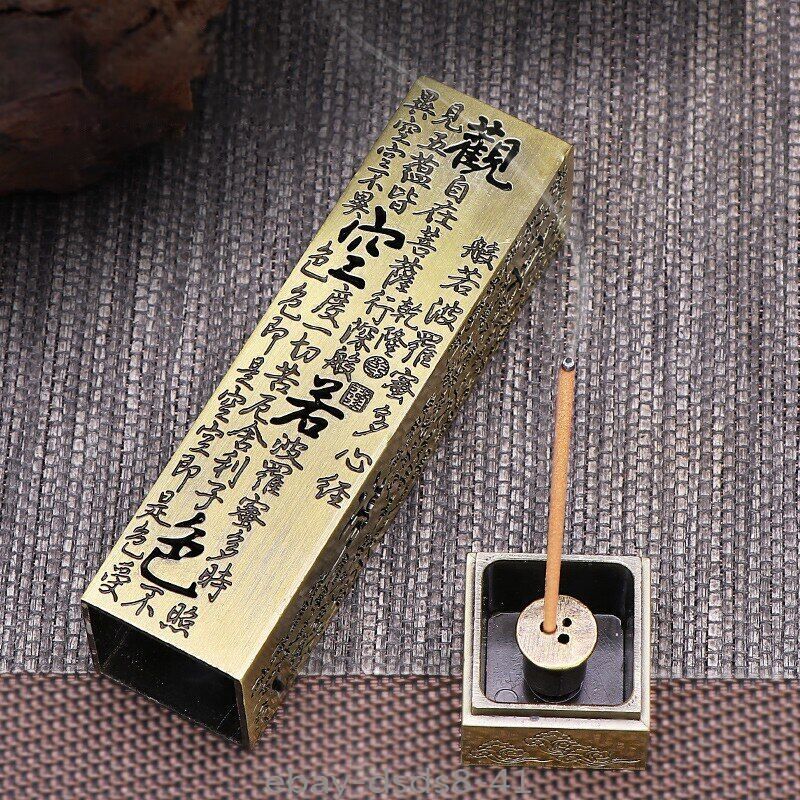 CopperRetro Incense Burner VerticalBuddha SutraHome Aromatherapy Container