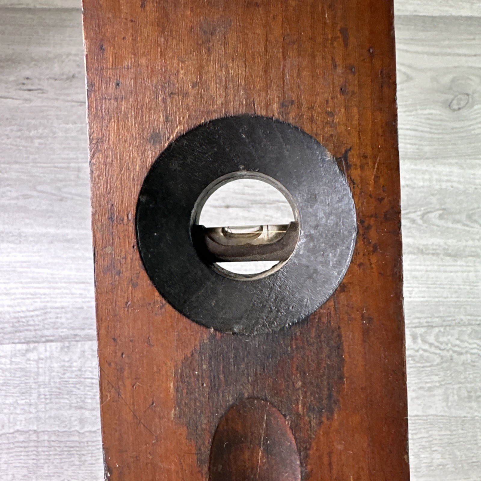 Vintage Stanley New Britain USA No.13 Cherry Wood Level 3 Bubble Brass 30"