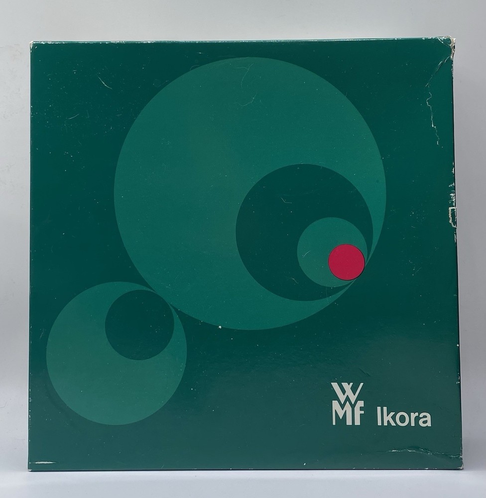 Vintage WMF IKORA Silver Plate Dish Footed Starburst Pattern #6532 1972 IN BOX