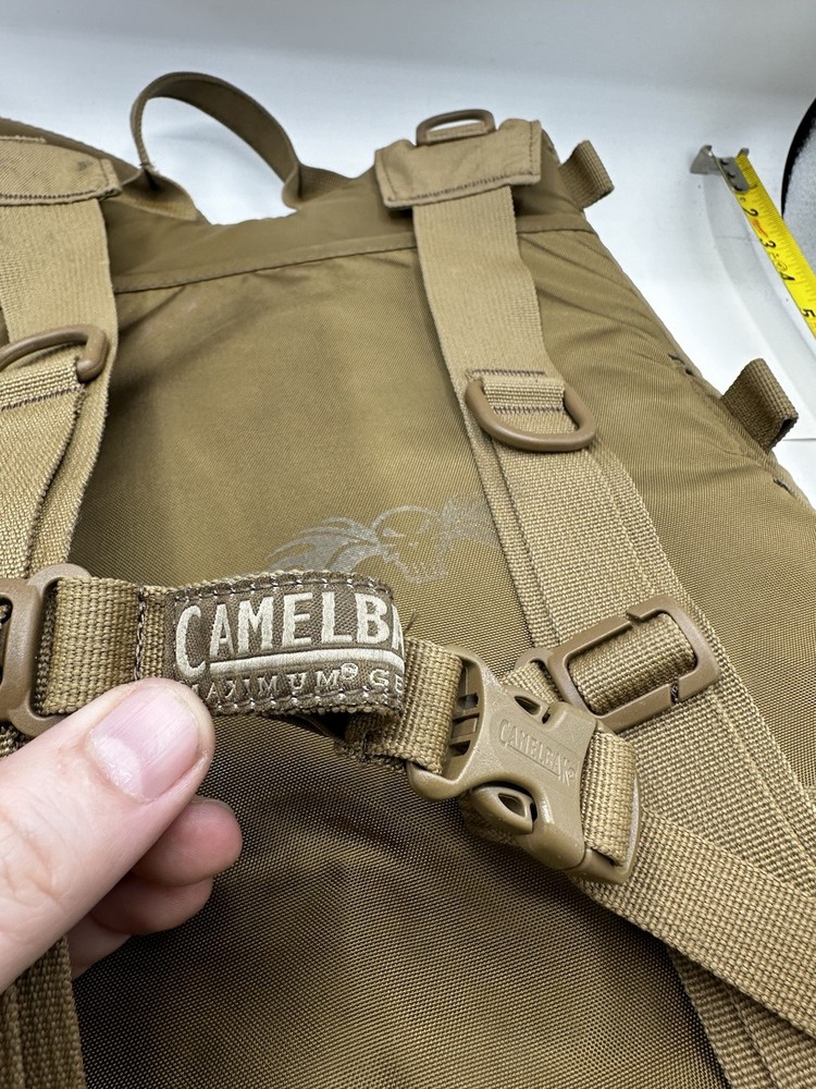 CamelBak Ambush 100oz 3L Mil Spec Hydration Pack Coyote Tan Includes Bladder EUC
