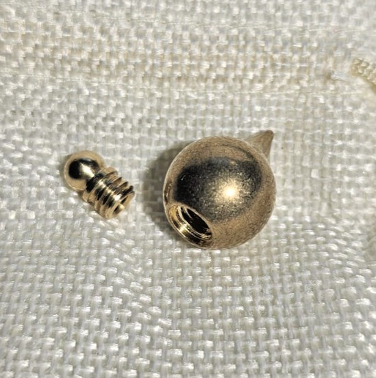 Pear Shaped Dowsing Biolocation Pendulum Brass Gold Toned Gift With A Thread