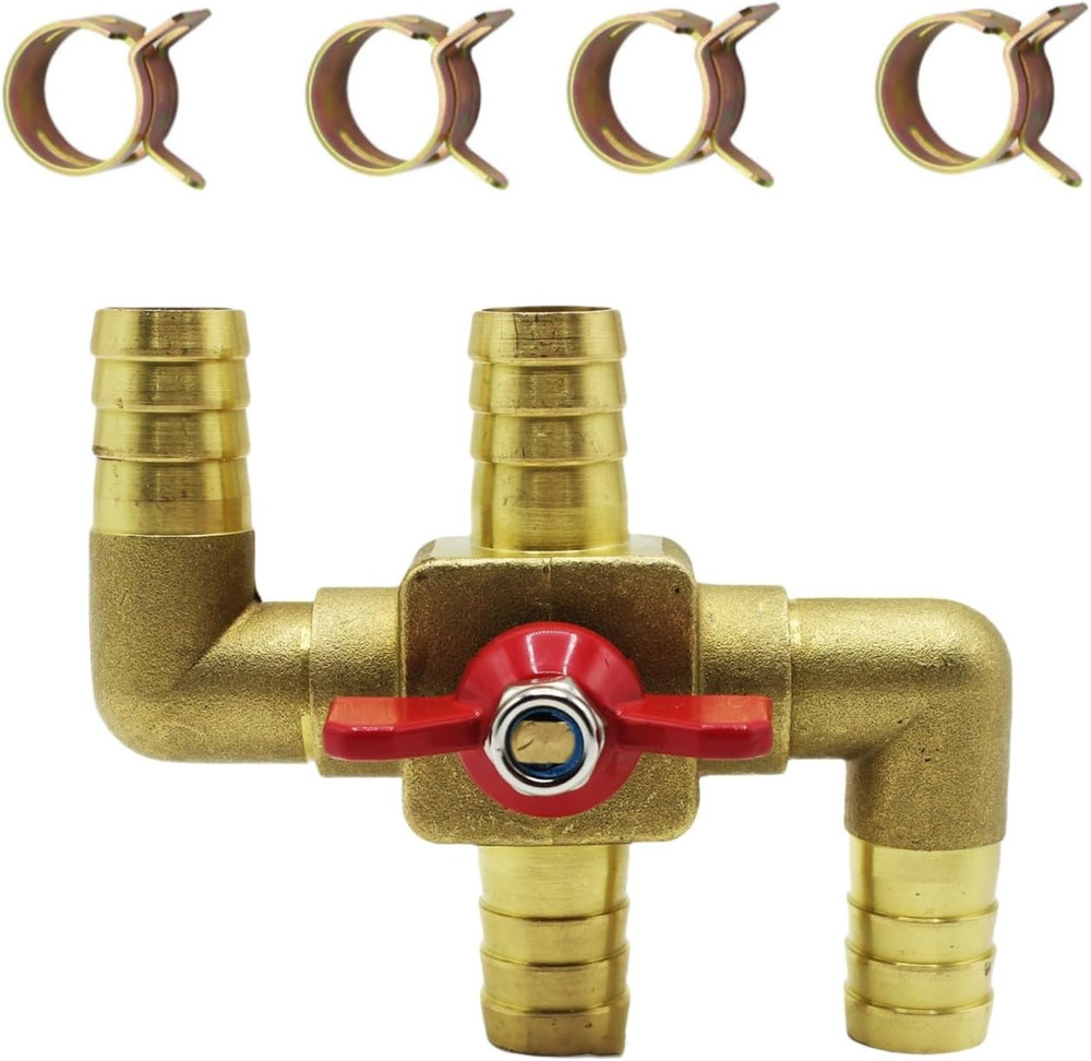 Heater Core Bypass 4-way Solid Brass  Automobile Integrated Manual Control