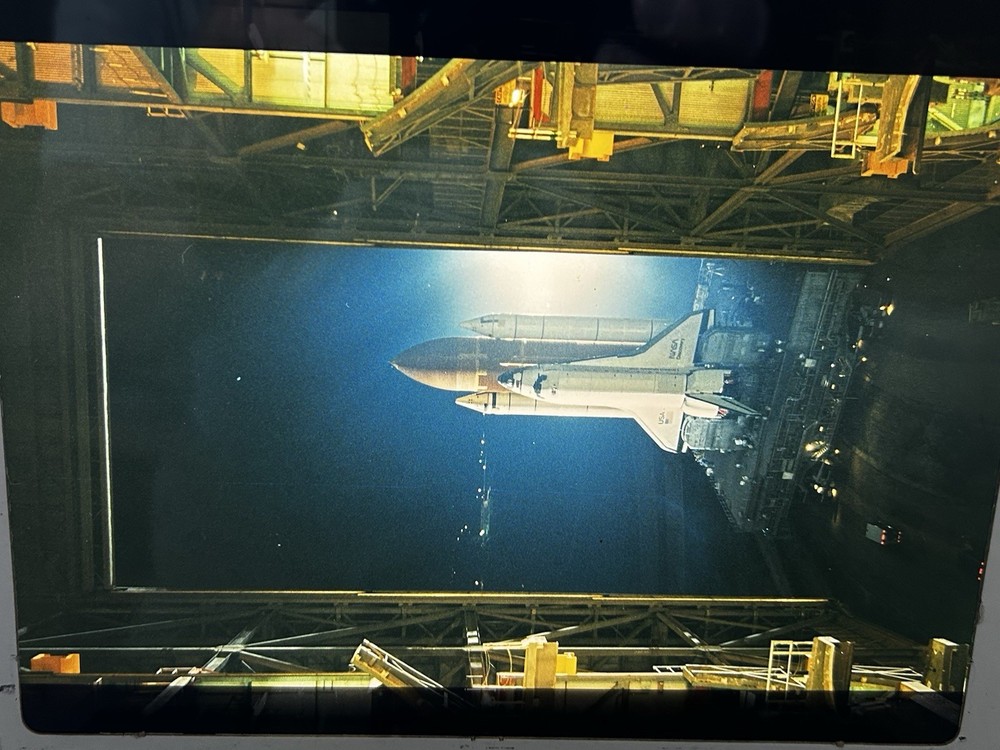 1988 NASA KSC Space Shuttle Discovery STS-26 VAB Presentation Transparency