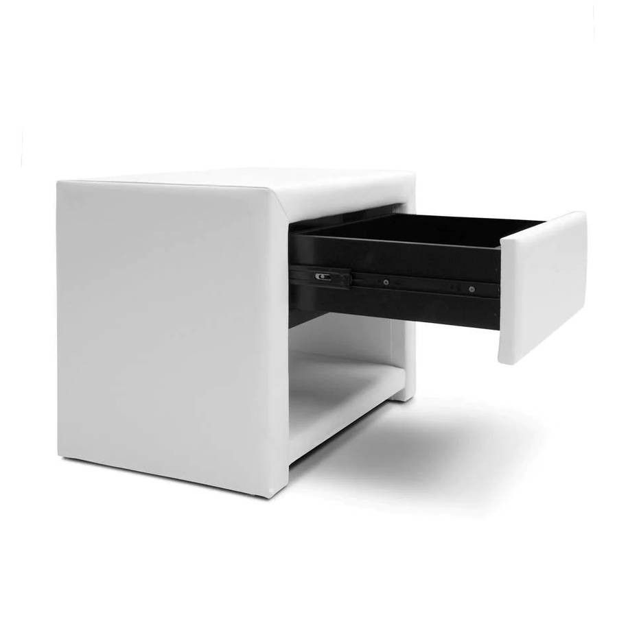 Baxton Studio Massey Upholstered Modern Nightstand (21B)