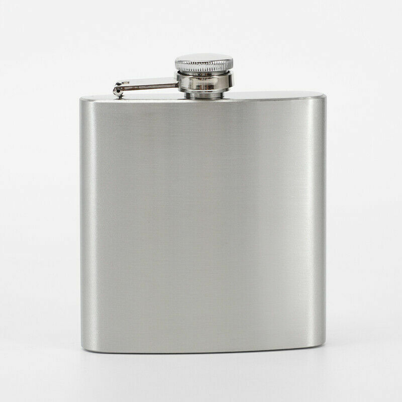 2 Pack 7/10 oz Liquor Pocket Hip Flask Stainless Steel Whiskey Screw Cap Flagon