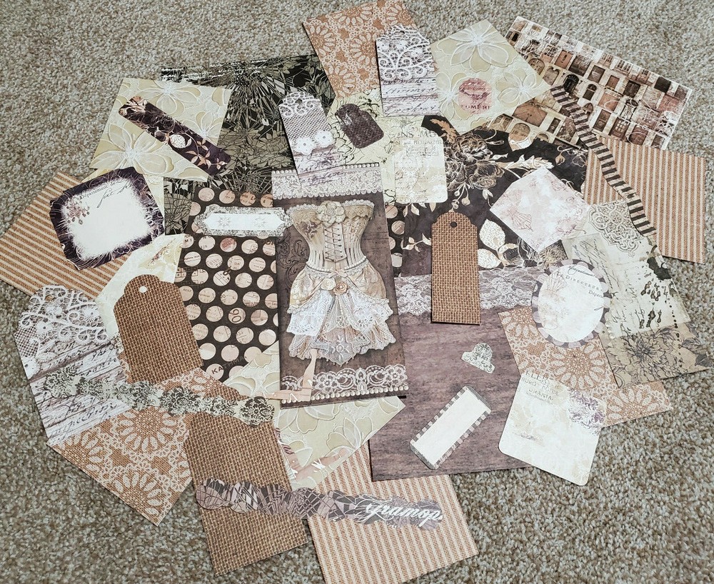 Junk Journal Kit - Shabby Chic - Scrapbook Papers #1