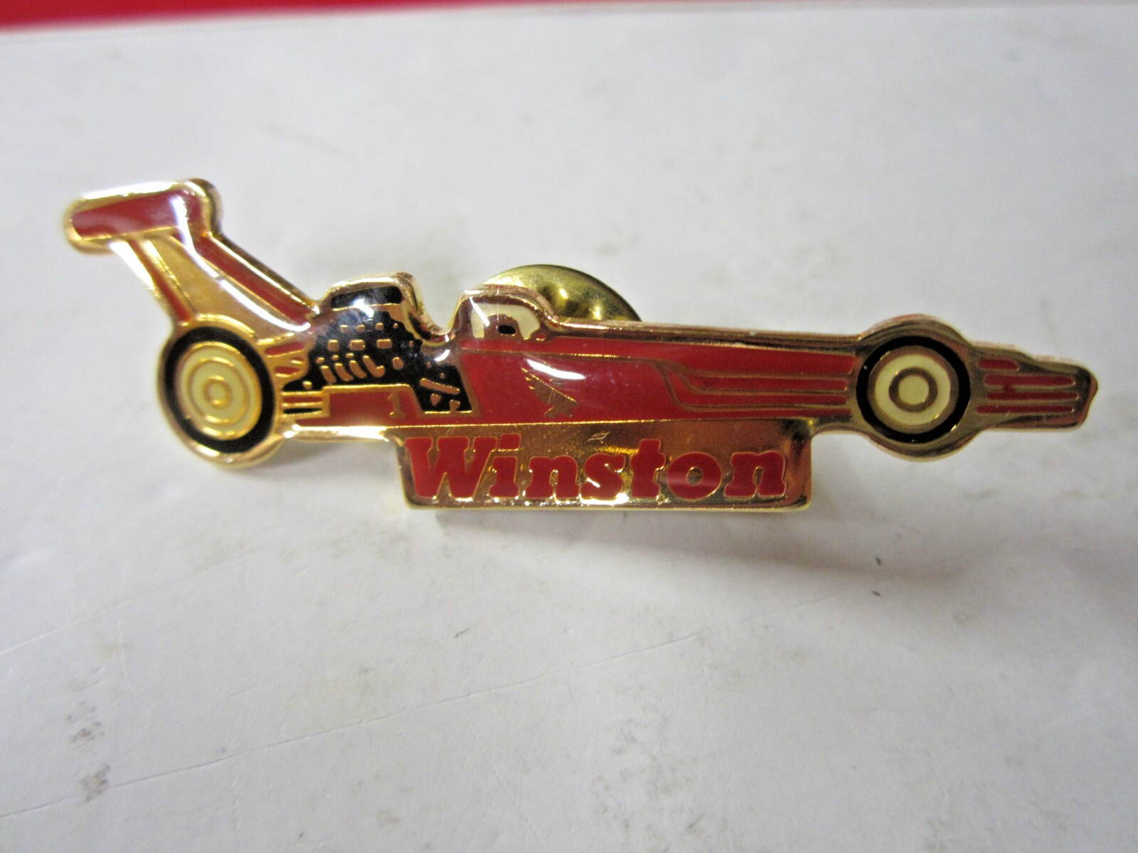 NHRA Original 1989 & 1992 WINSTON Drag Racing Stickers + Dragster Hat/Lapel Pin