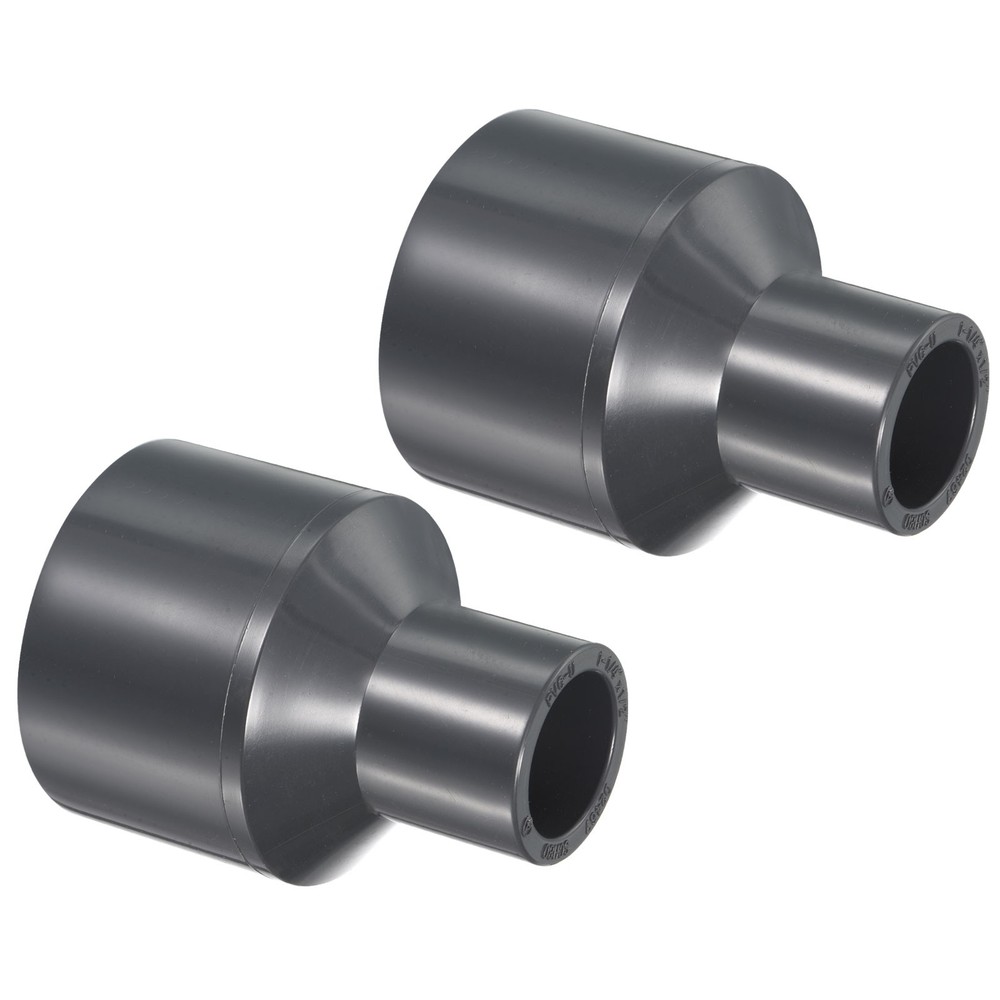 UPVC Fitting Pipe Reducer 1-1/4" x 1/2" 2pcs Straight Coupling