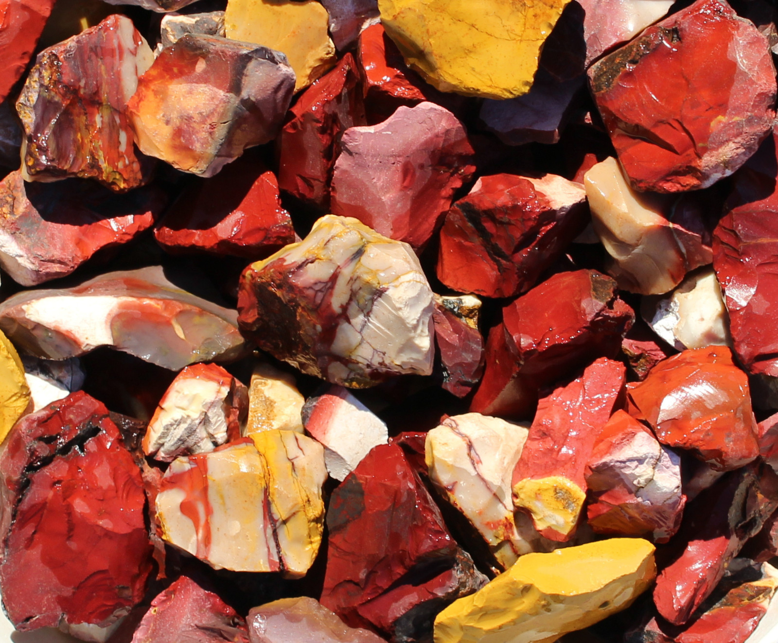 Mookaite Jasper - Rough Rocks for Tumbling - Bulk Wholesale options