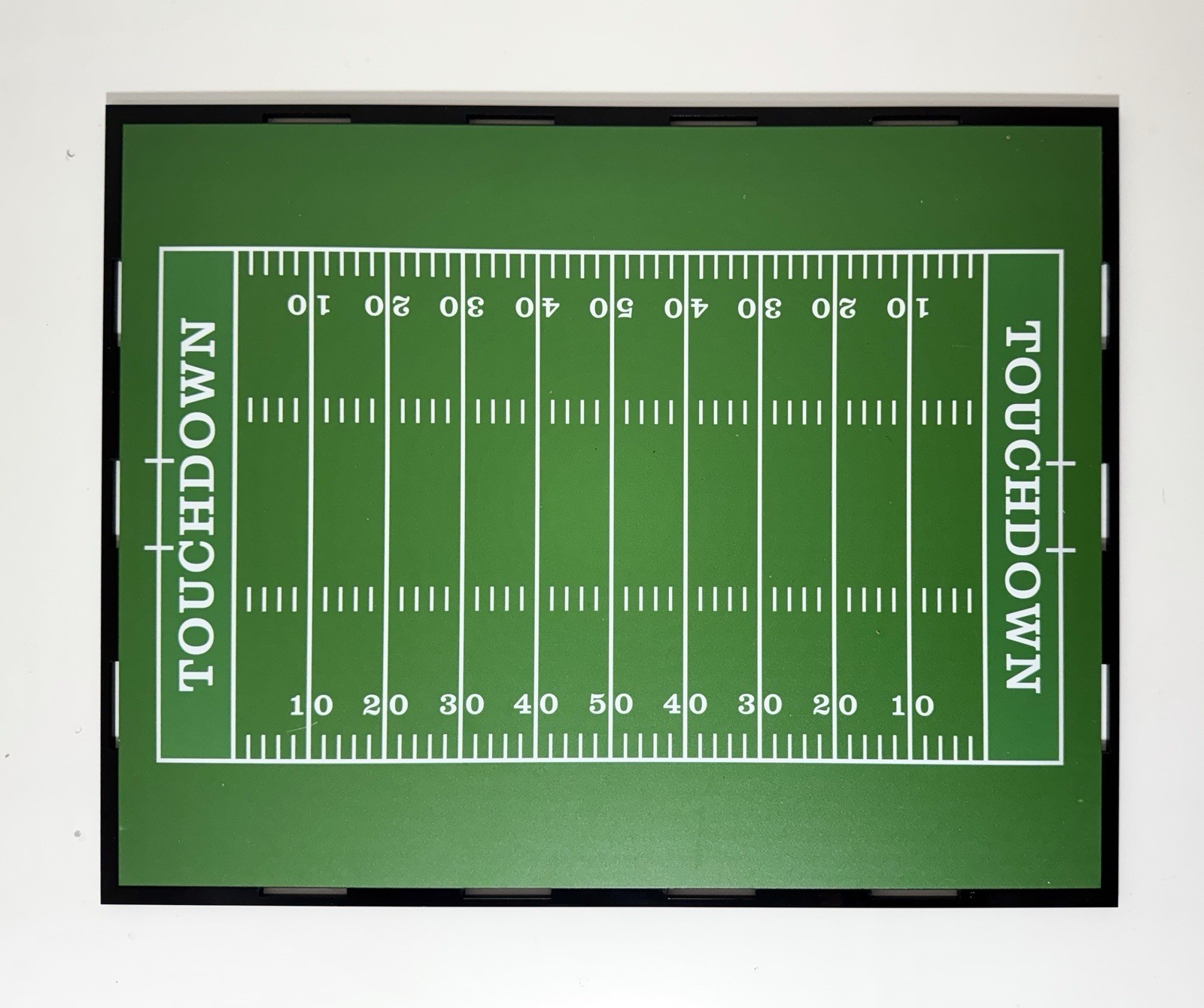 Full Size Helmet Display Case w/ Green Acrylic *Football Field* Base Back Mirror