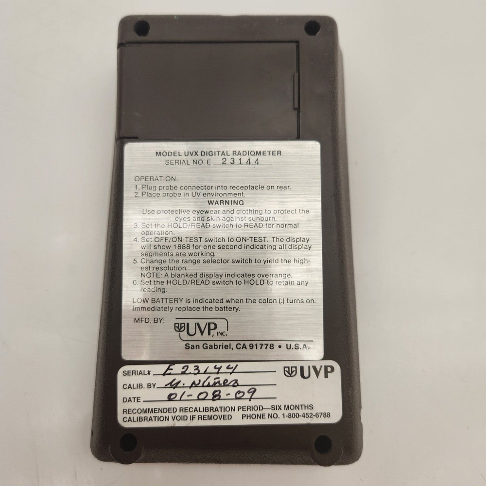 UVP UVX Portable Digital Radiometer | Powers On, Untested