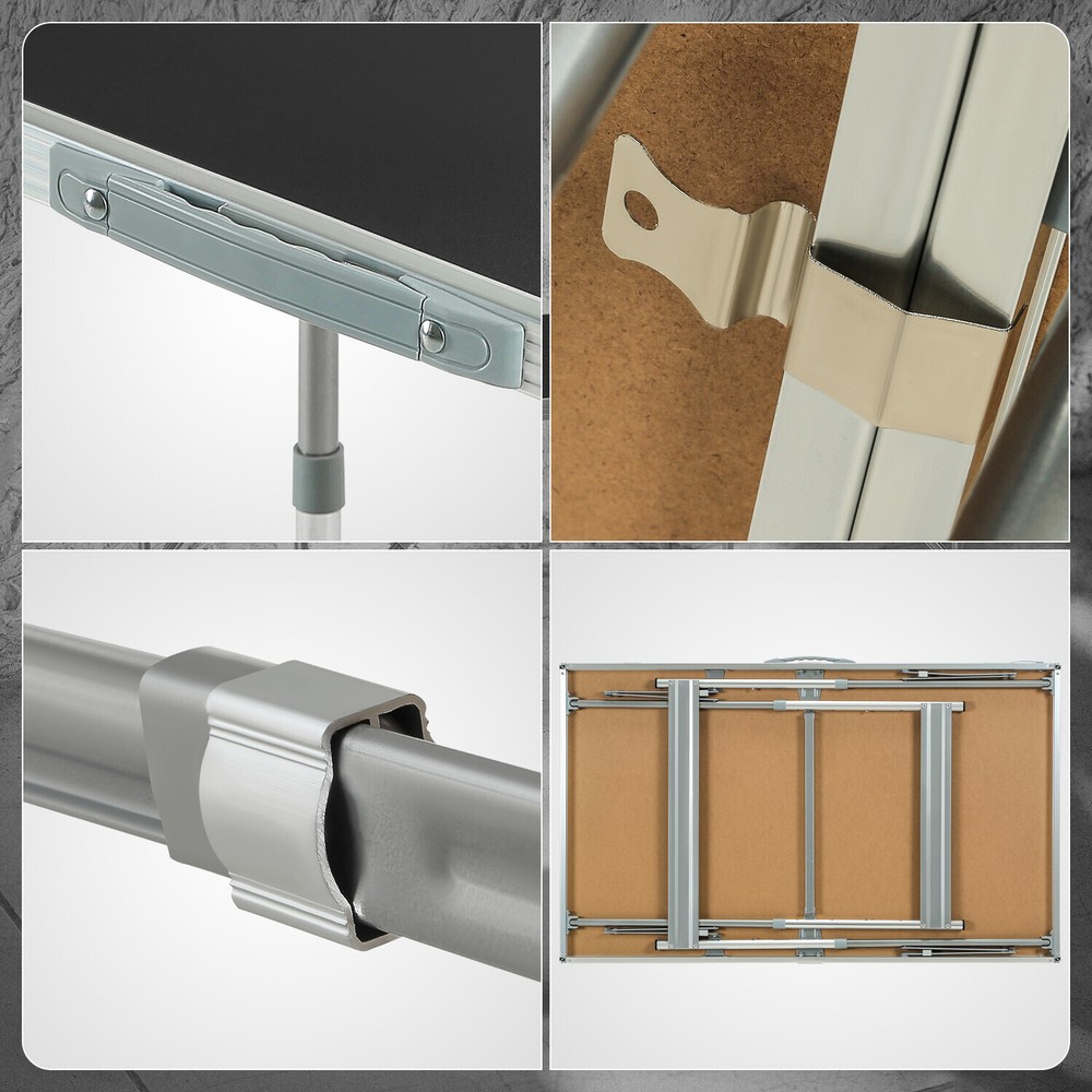 [3Pcs] 4-Level Adjustable Height Multi-Purpose Folding Work Table Workbench