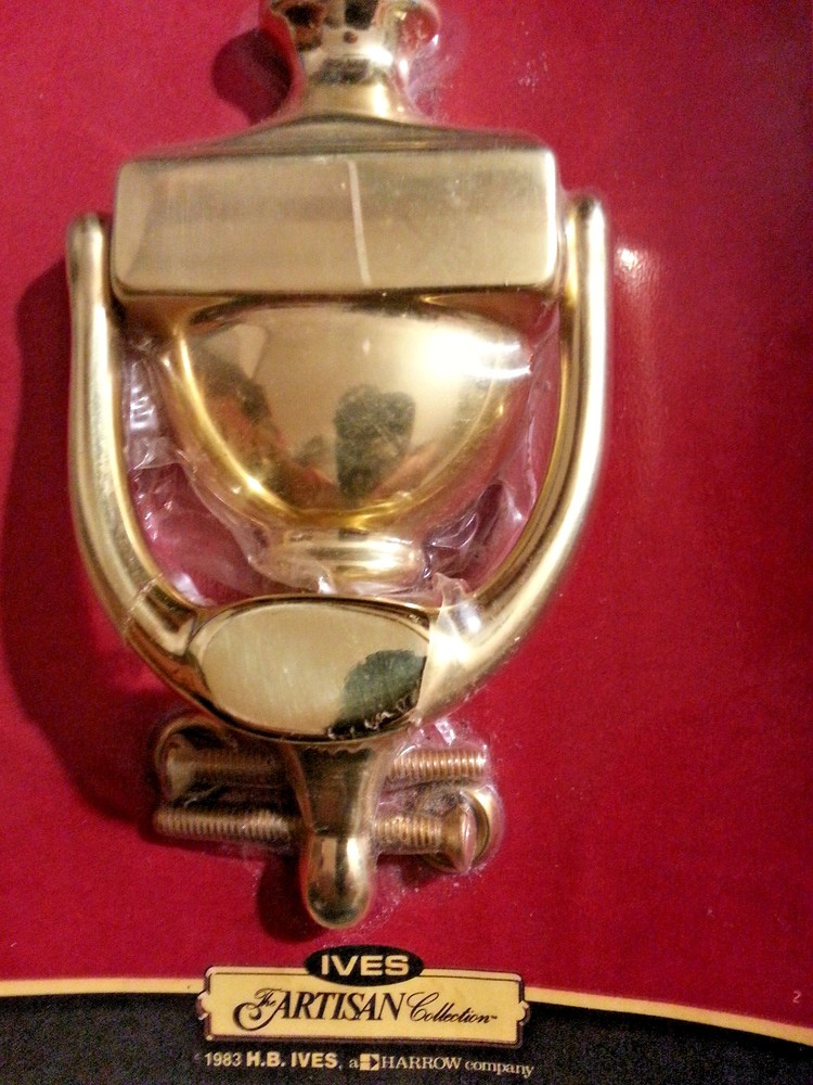 Solid Brass Ives Door Knocker - New in package - 7" tall