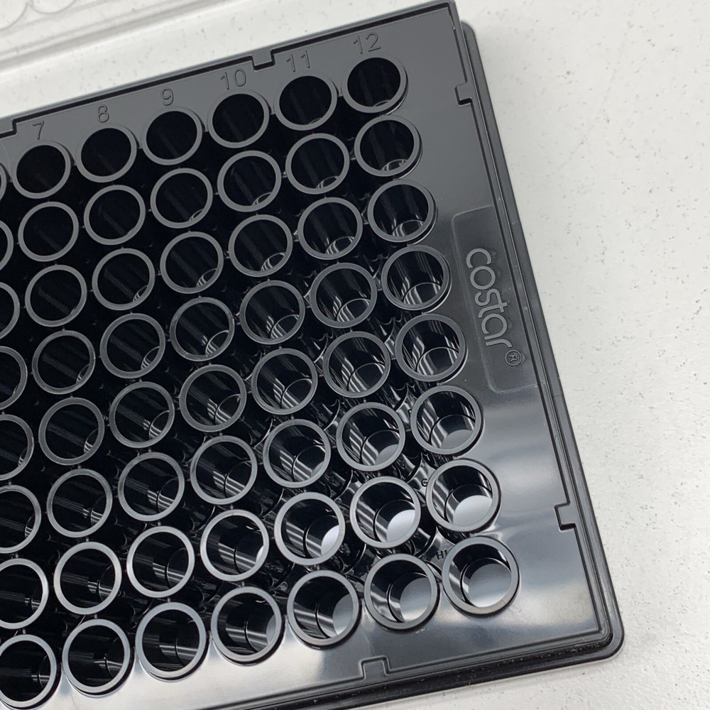 (20-Pack) Corning 3916 Solid Black Flat Bottom TC-treated Microplate EXPIRED2019