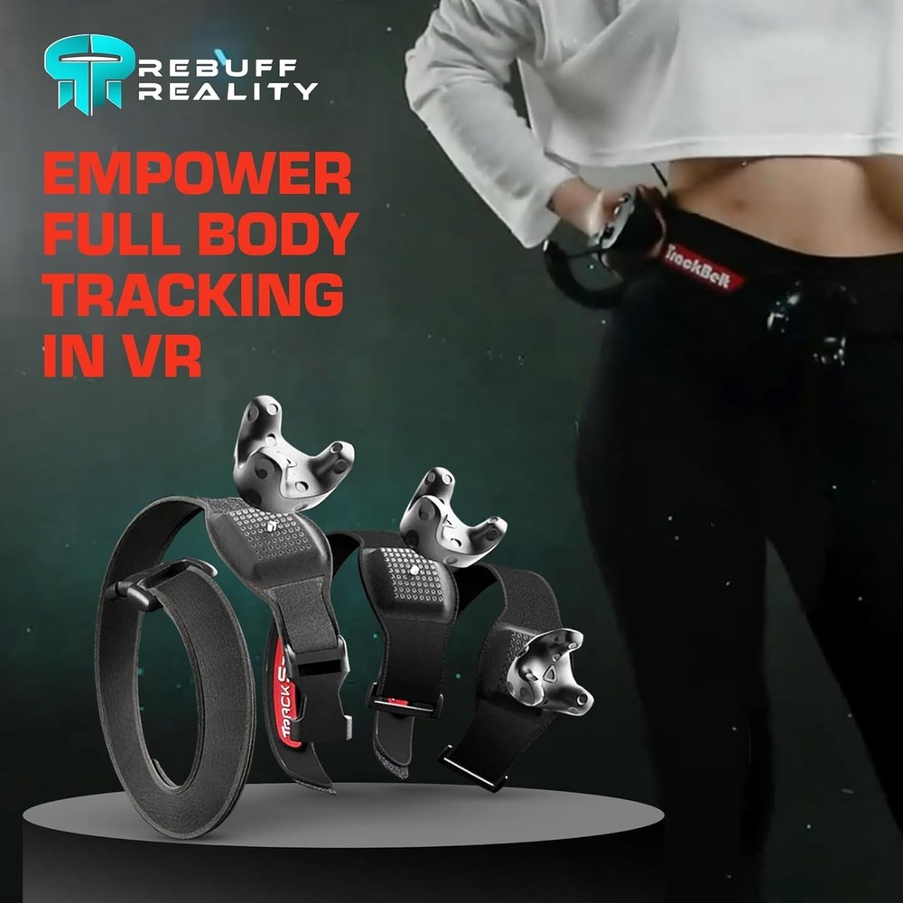Adjustable Black Trackstraps for Vive Tracker 3.0 - Enhanced Full Body Tracking