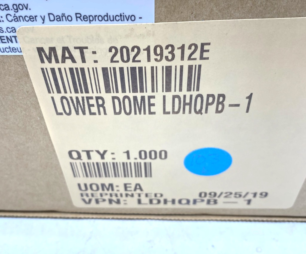 Pelco Spectra HQ Lower Dome Black, Clear LDHQPB-1 New