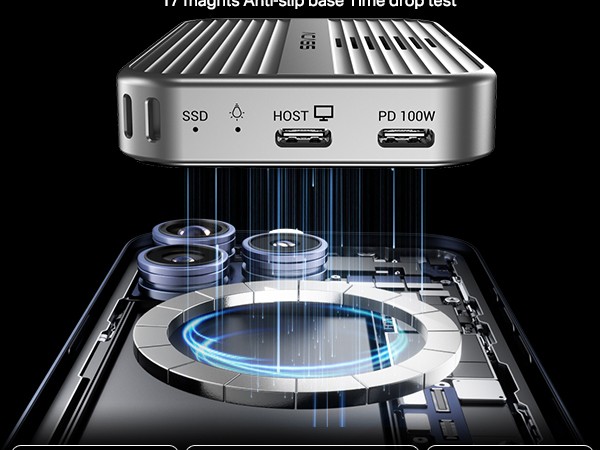 ACASIS 10Gbps Magnetic SSD Enclosure & Docking Station for iPhone 15/16/17 Serie