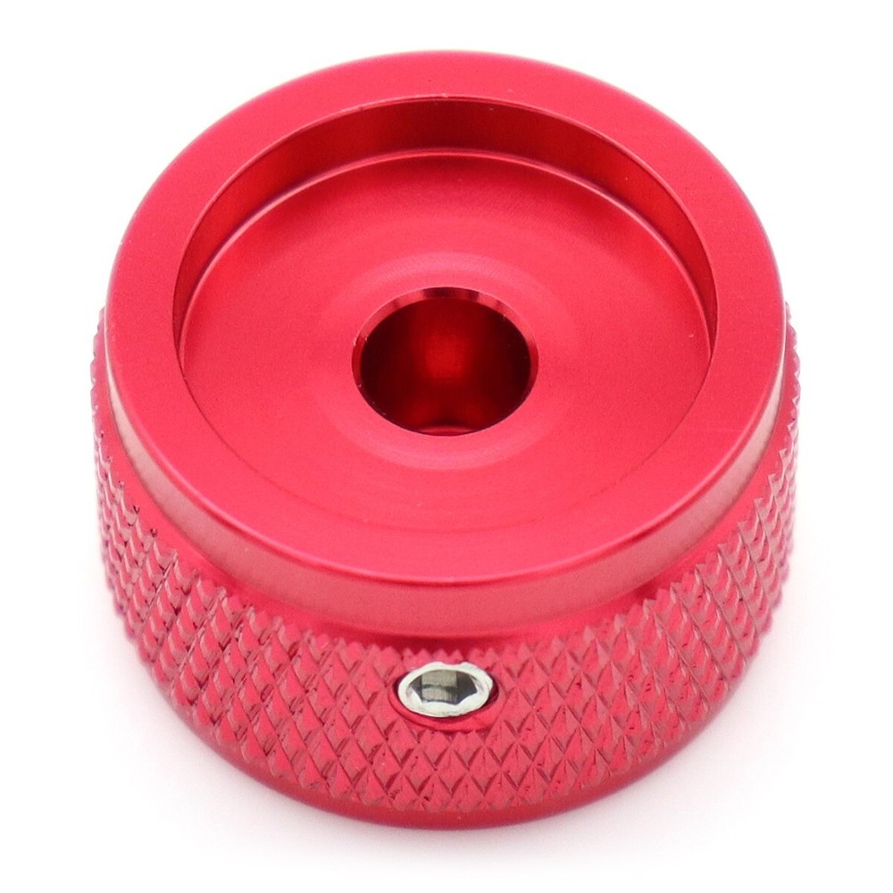 2Pcs Aluminium Alloy Electric Bass Guitar Knobs Volume Tone Control Knobs Red