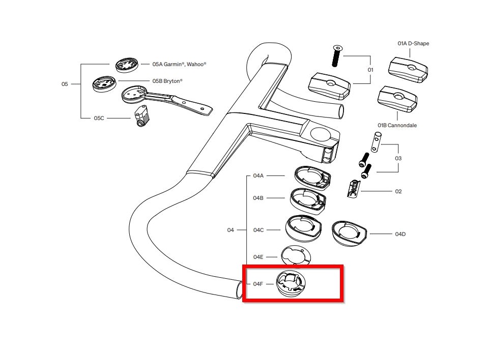 DEDA Steering system compression ring for handlebar 45ºX45º ALANERA RS