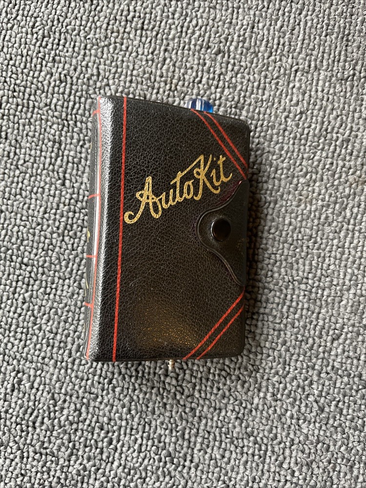 Vintage 1950's plastic case auto kit small spanner, screwdriver, cloth adapter