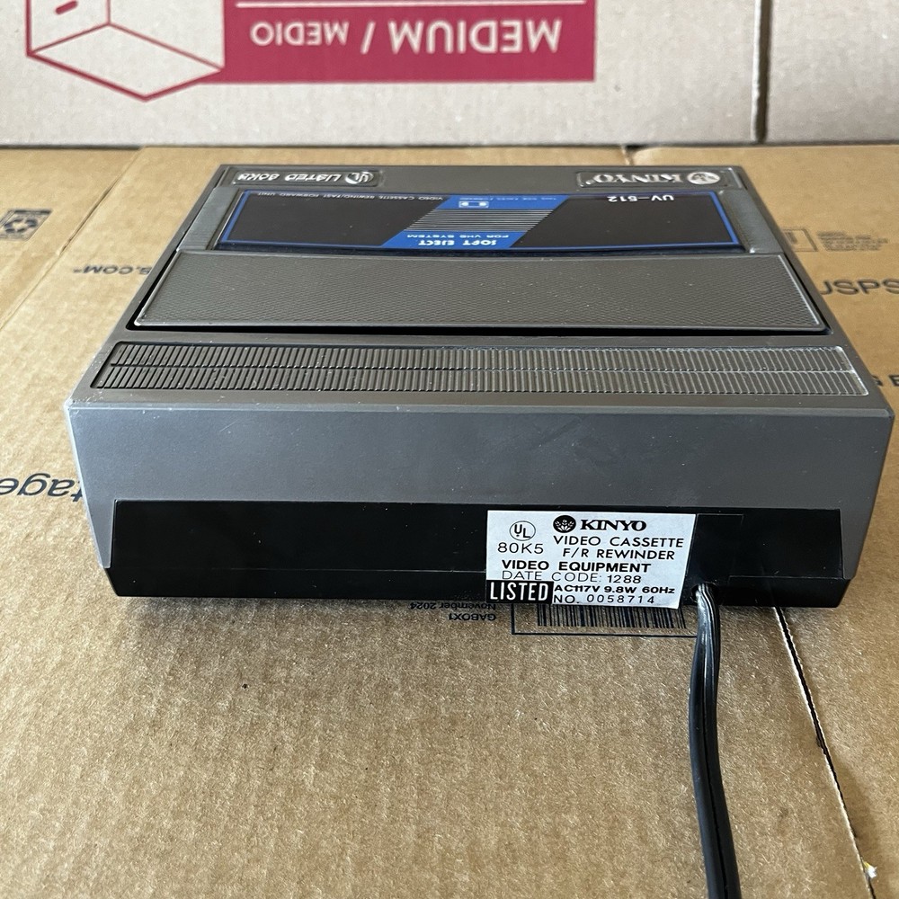 Kinyo VHS 2-Way Video Rewinder Fast Forward Auto Stop/Eject UV-512