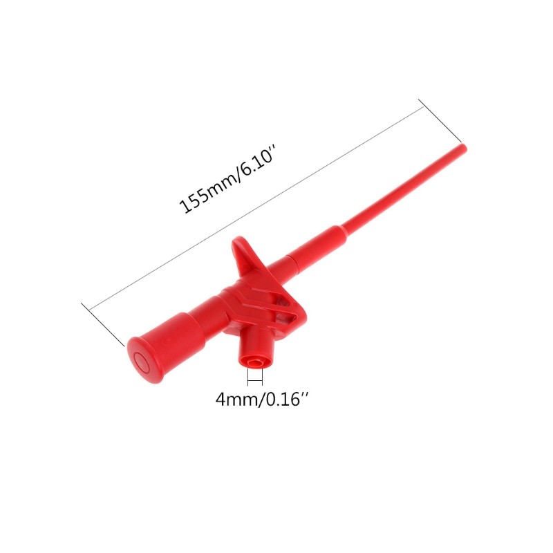 Insulated Test Hook Clip 1000V Testing Probe Instrument High Voltage 4mm Socket