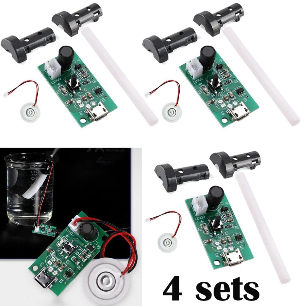 For DIY Humidifier Project 4PCS Ultrasonic Mist Maker Driver Board Atomizer Kit