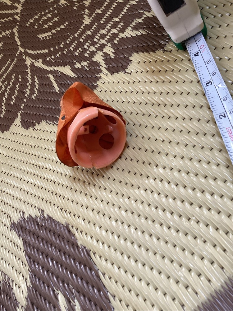 Vintage Antique Hard Plastic Lady Bust Spool String Pull Toy