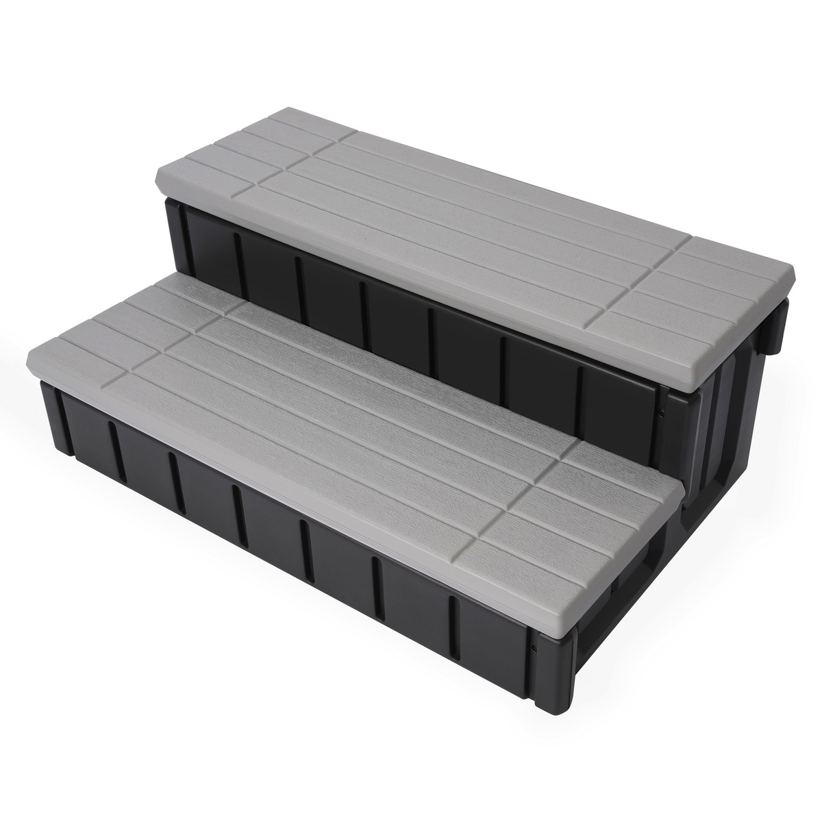 2-Step 36" Patio Spa Hot Tub Step Slip-Resistant Surface W/ Large Hidden Storage