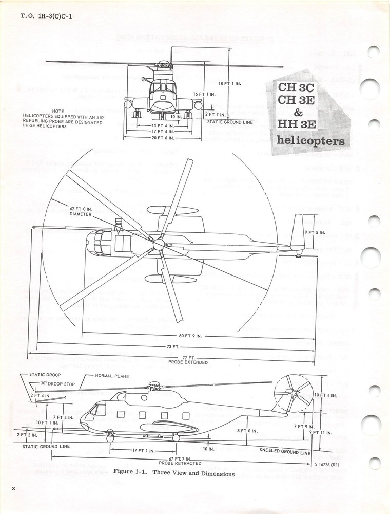 CH-3C, CH-3E, HH-3E Flight Manual Helicopter Manual 1973 (CD version)