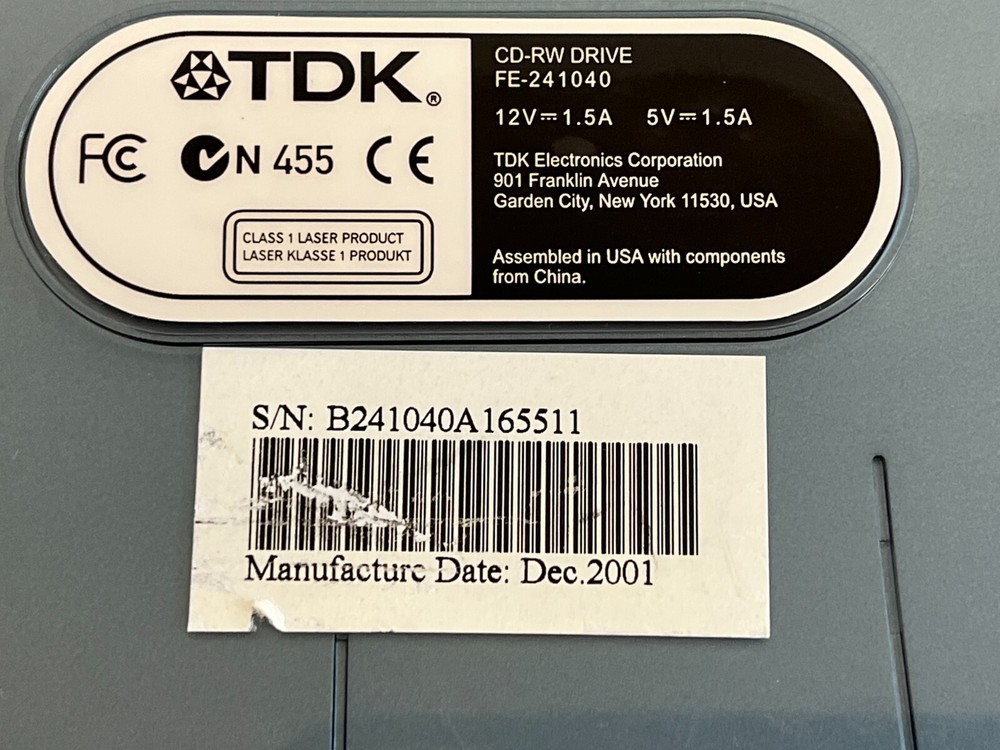 PP25: TDK CD-RW Drive FE-241040