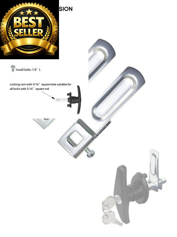 Quality Life Truck Cap Camper Shell T-Handle Lock Universal, galvanization