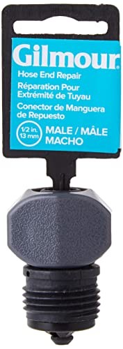 805054-1002 Small Garden Hose Coupling, 1/2 In, Male 1/2 Inch Gray