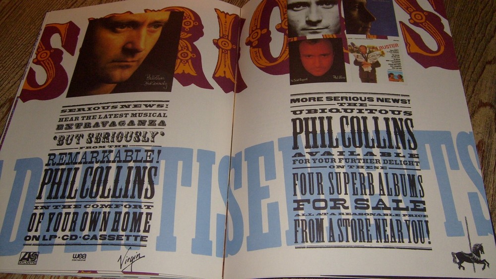 Phil Collins Concert Program 1990 Serious Tour!