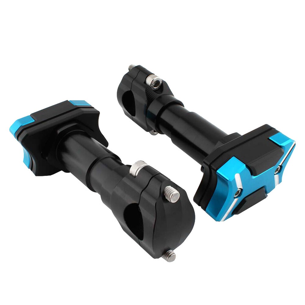 Blue Light Motorcycle Modified Engine Guard Crash Bar Frame Protector 22-30mm