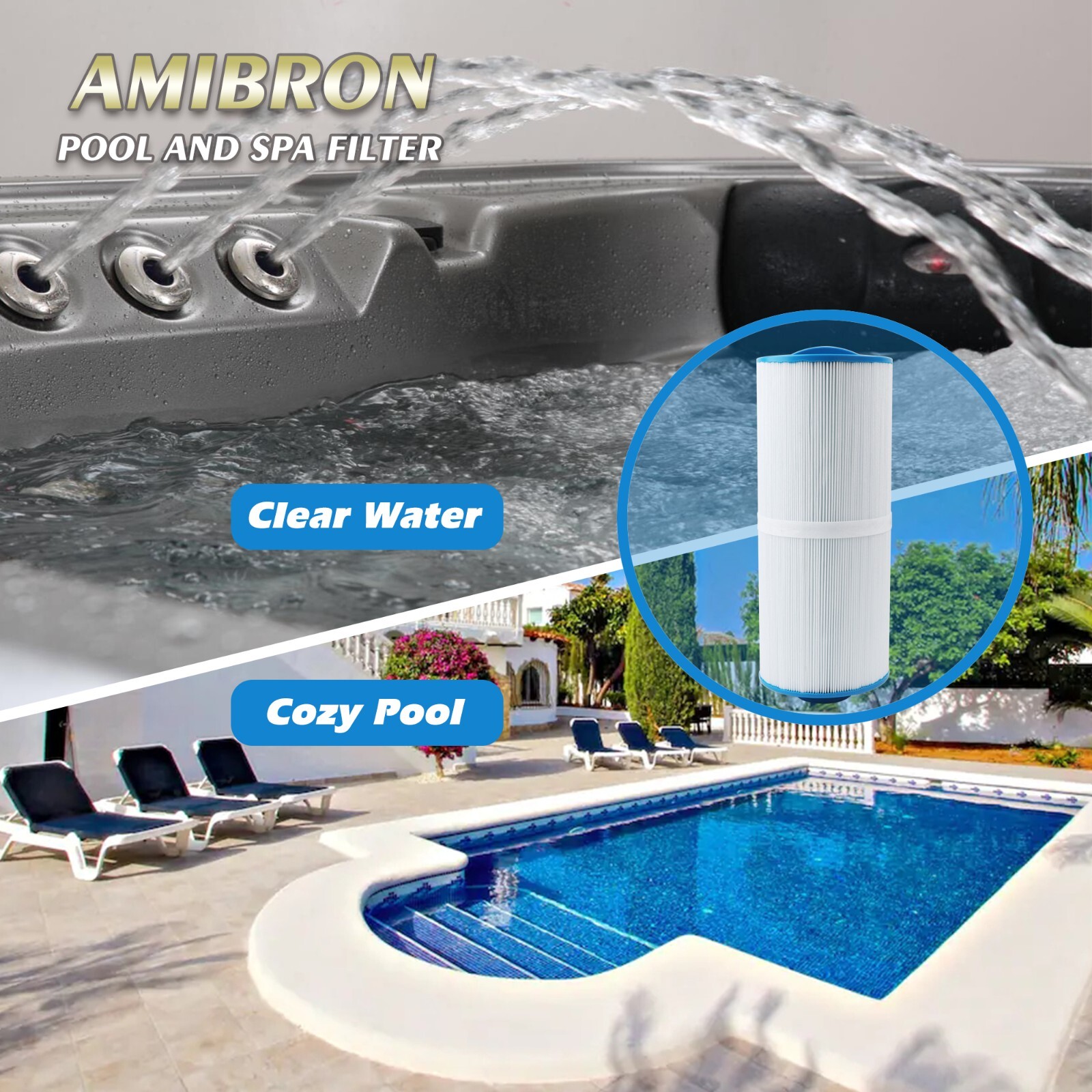 AmiBron C-7470 Pool Filter Replaces Pentair CCP320, PCC80-PAK4, FC-1976, 4pack