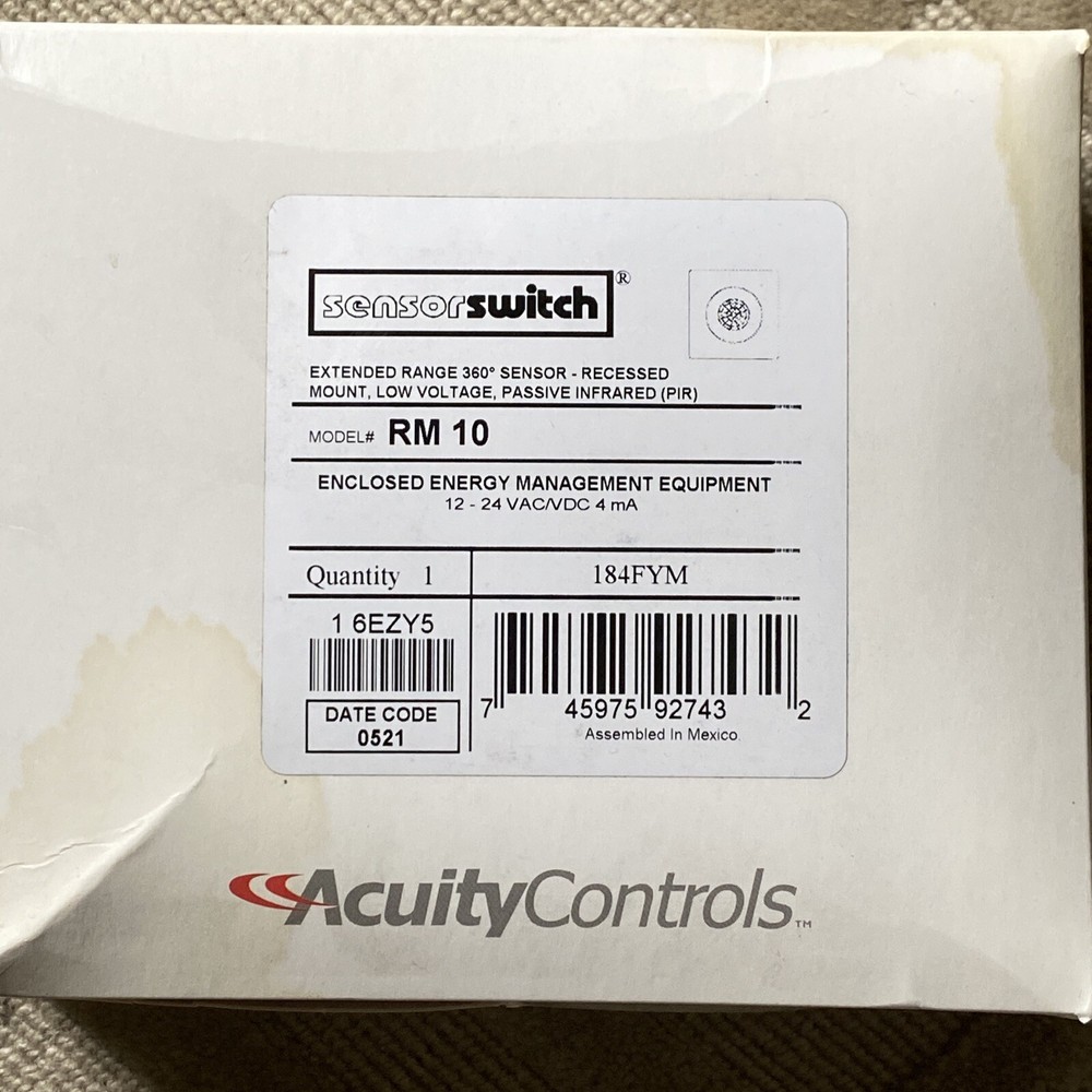 Acuity RM 10 360 Occupancy Sensor with Extended Range