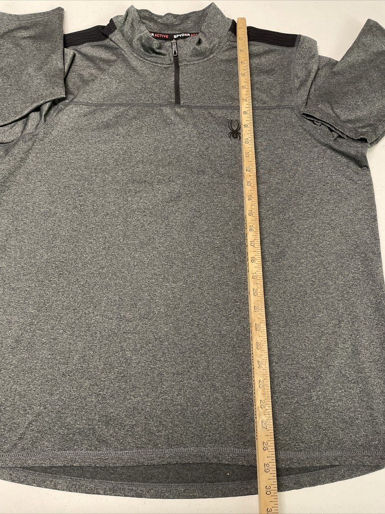 SPYDER Active Blazing Gray 1/4 Zip Pullover Moisture Wicking Size XL