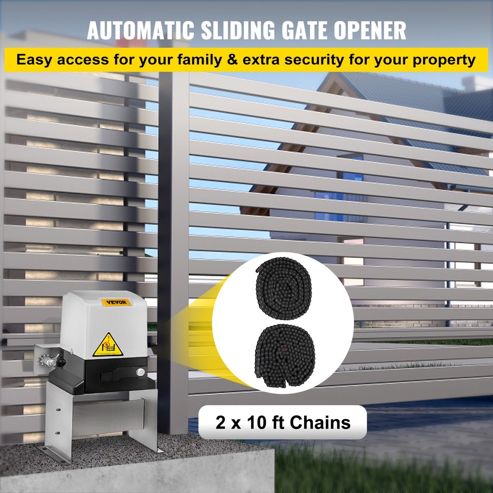 VEVOR Motor Powered Automatic Sliding Gate Opener + Remote Controllers