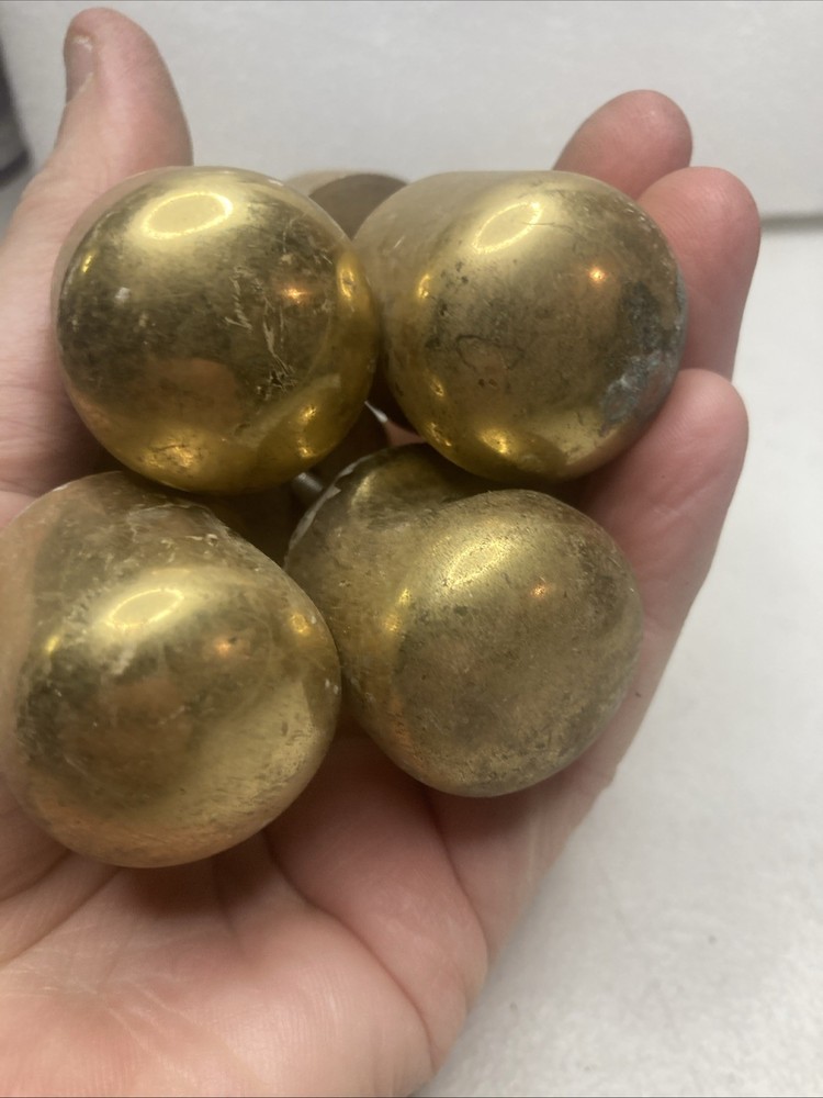 Double Sided Solid Brass Drawer Pulls. Lot Of (4). Heavy. I