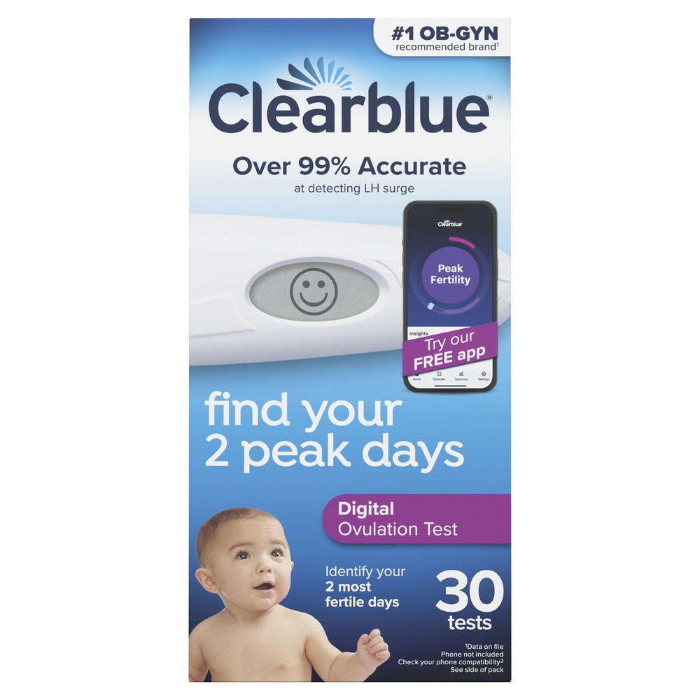 Clearblue Digital Ovulation Test, 30 Count 30 Count, White