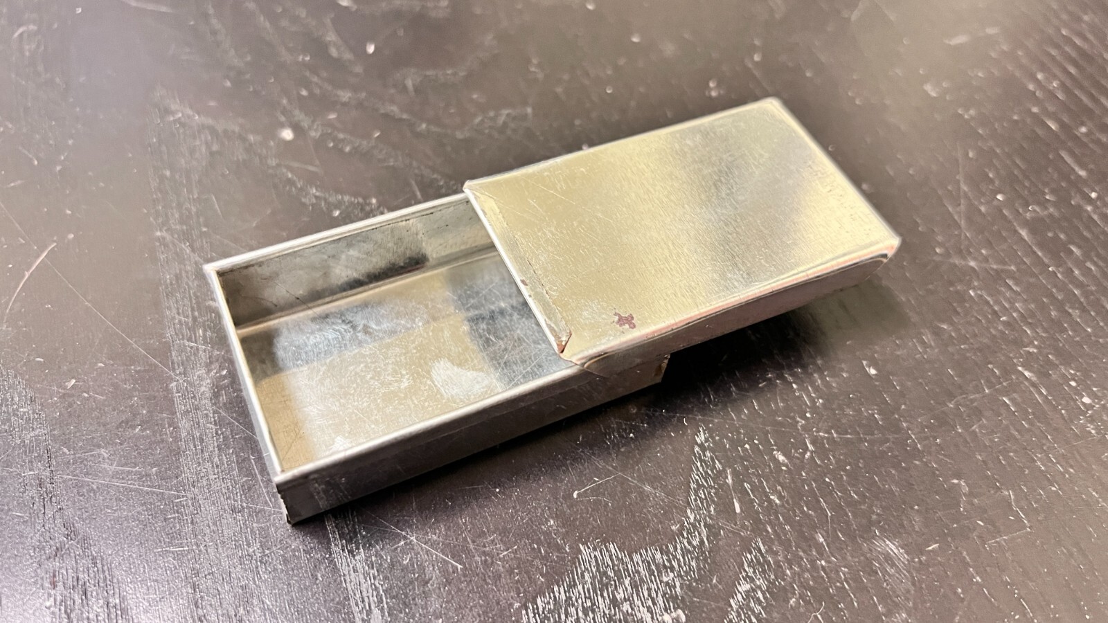 Small Tin "Match Safe" Haversack waterproof container - Civil War WW1 Reenacting