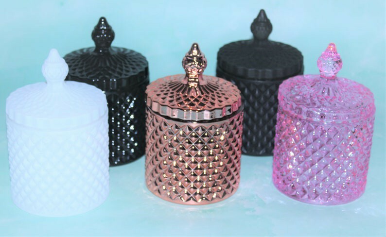 5 PCS Luxury Empty Candle Jars. Pink